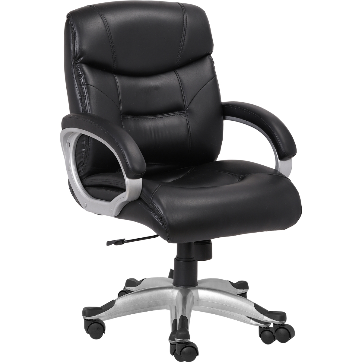 ML-1316-Executive Leather Office Chairs Mid Back With Dual Casters  - Image 2