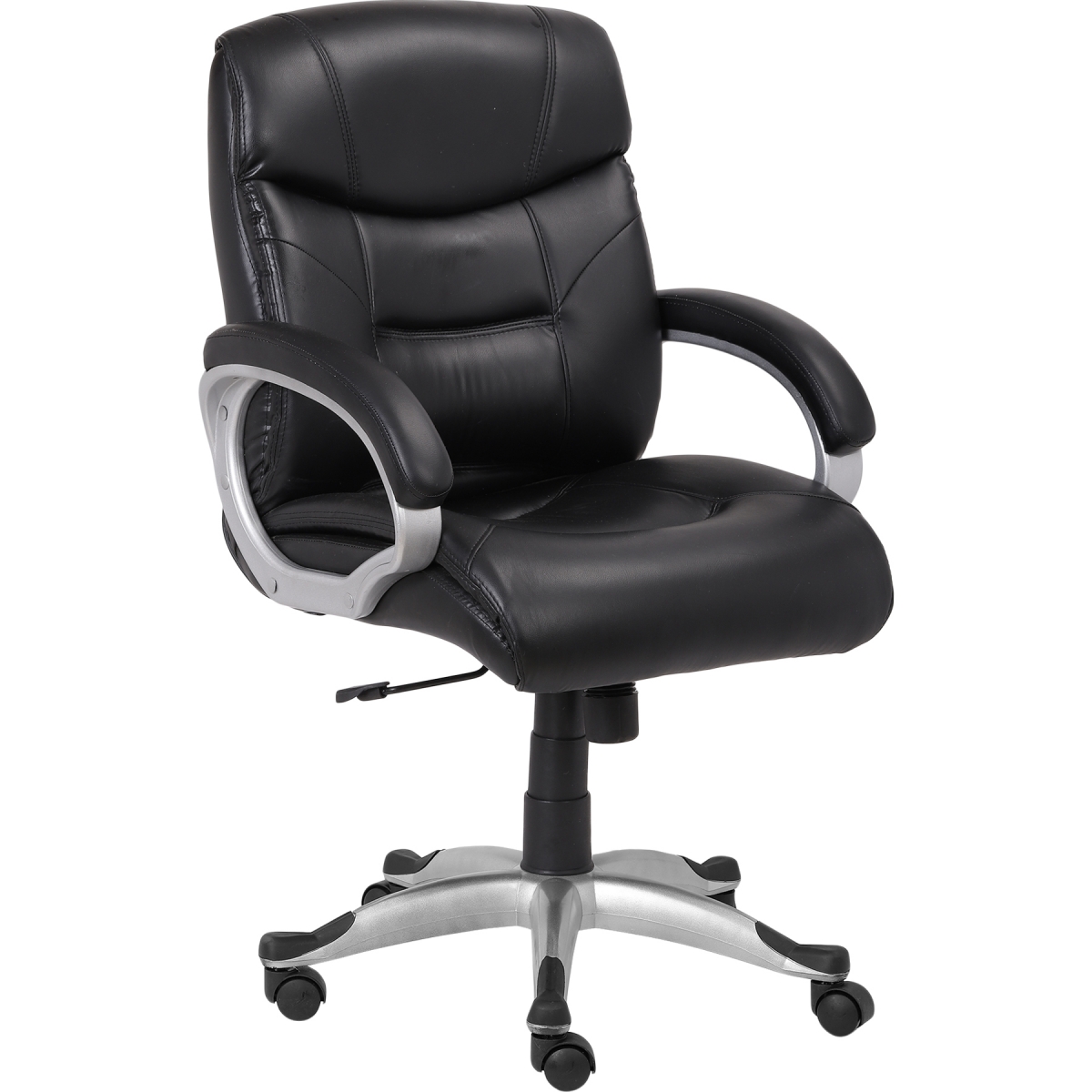 ML-1316-Executive Leather Office Chairs Mid Back With Dual Casters  - Image 4