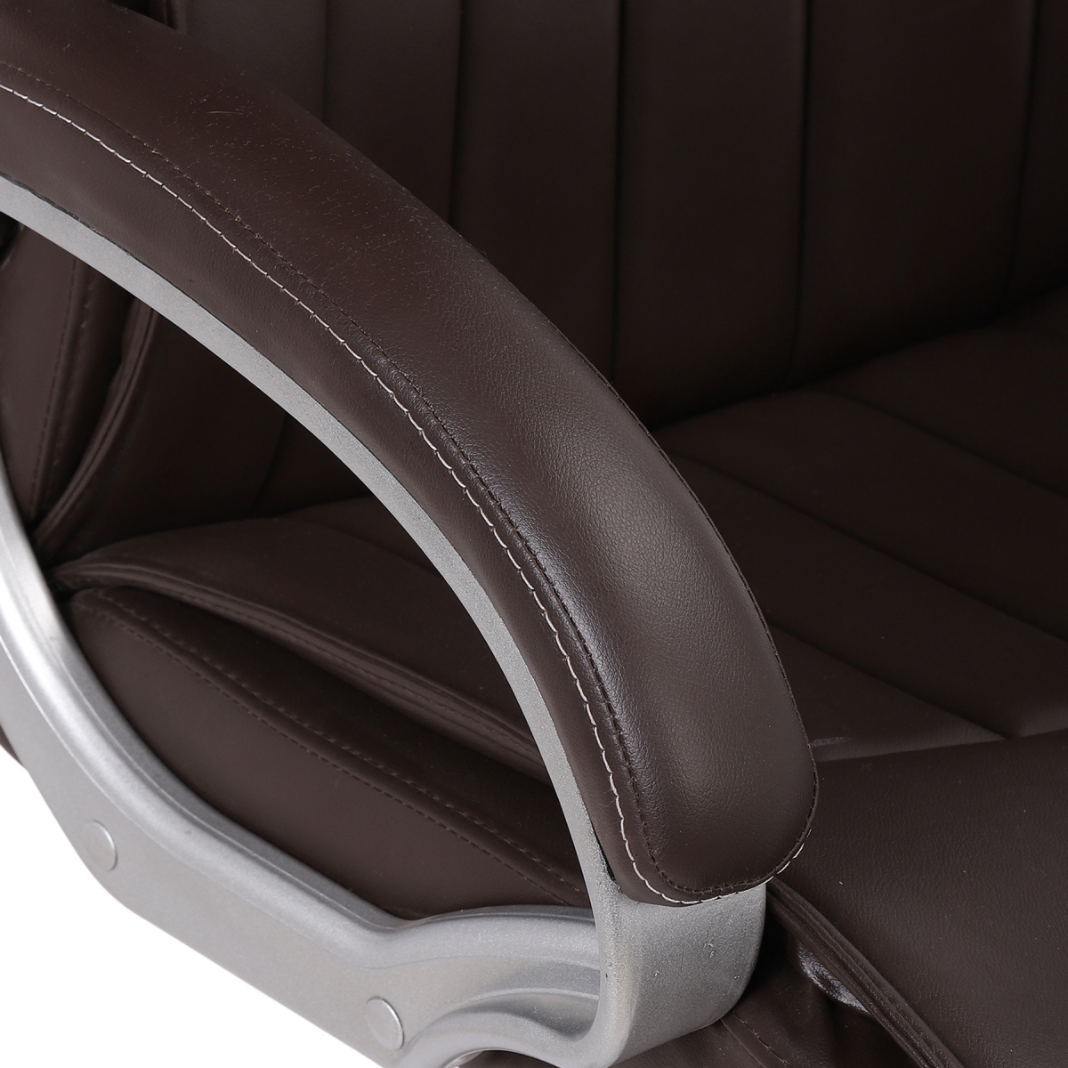 ML-1317-High Back Head Support Stylish Brown Office Executive Chair - Image 6