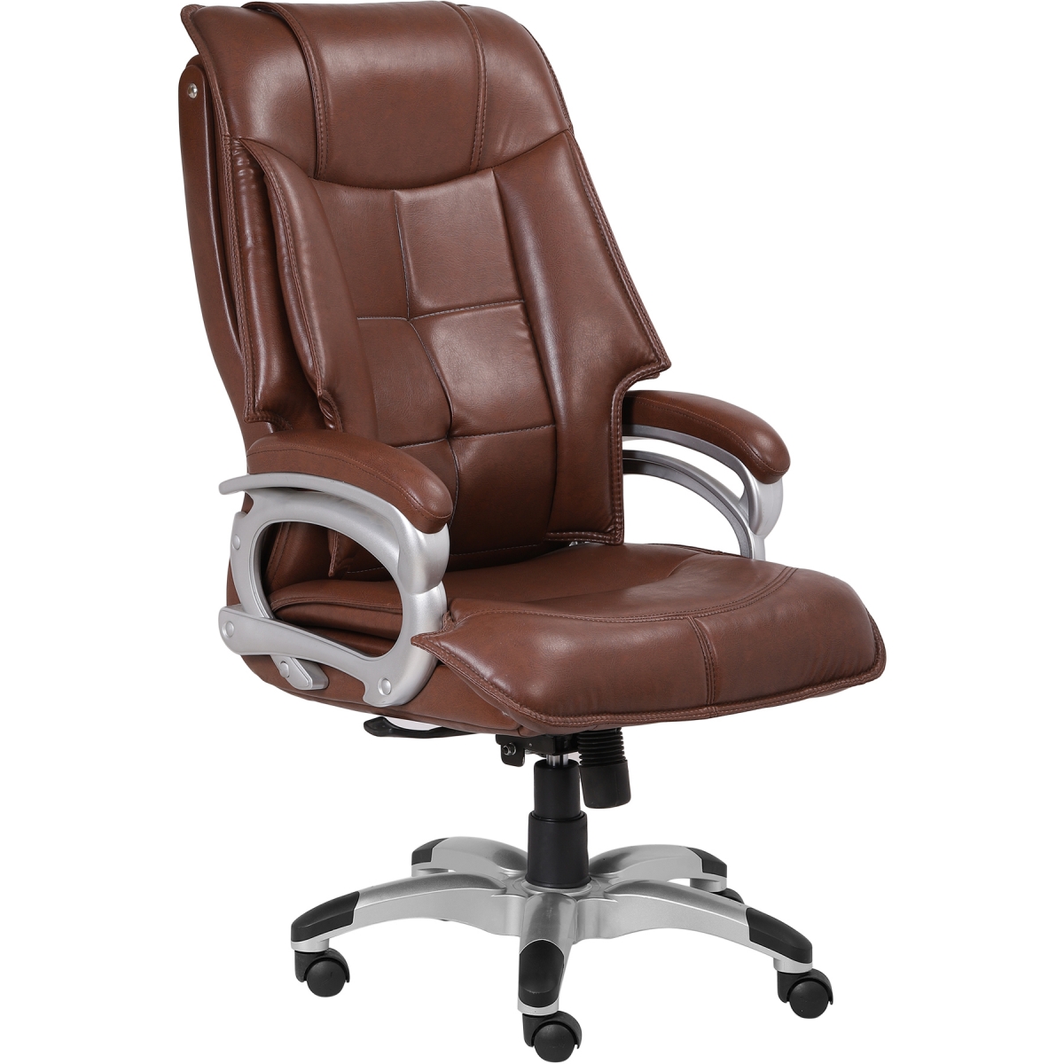 ML-1324-High Back Wooden Handle Director Office Chair In Brown - Image 2