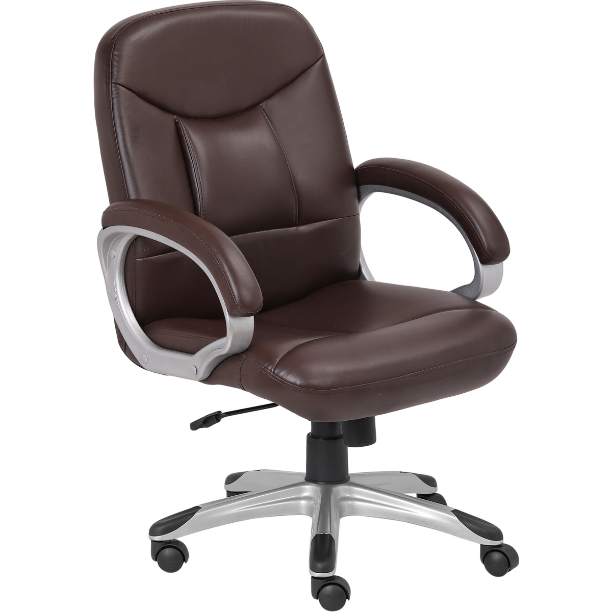 ML -1331-Executive Office Chair Brown Leather Synthetic - Image 2