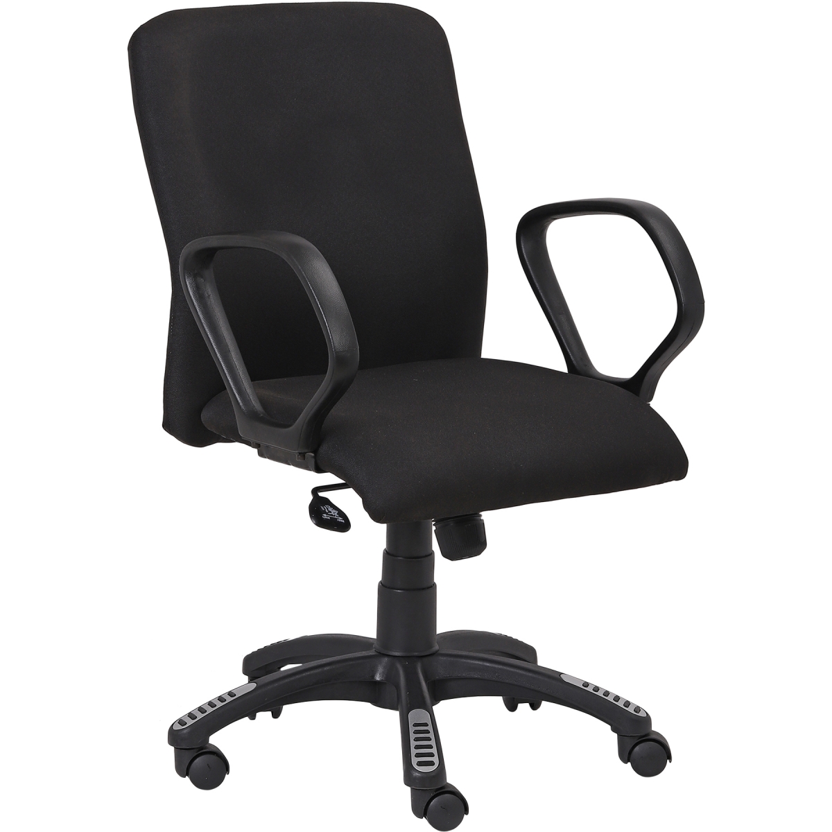 ML-1337-Padded Mesh Fabric Mid Back Office Chair In Black - Image 2