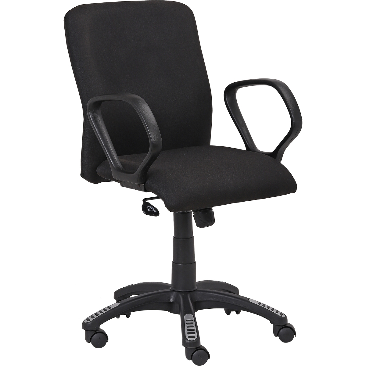 ML-1337-Padded Mesh Fabric Mid Back Office Chair In Black - Image 4