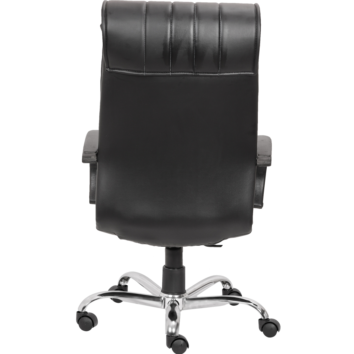 ML-1142-High Back Office Chair With Chrome Wheelbase In Black Color - Image 3