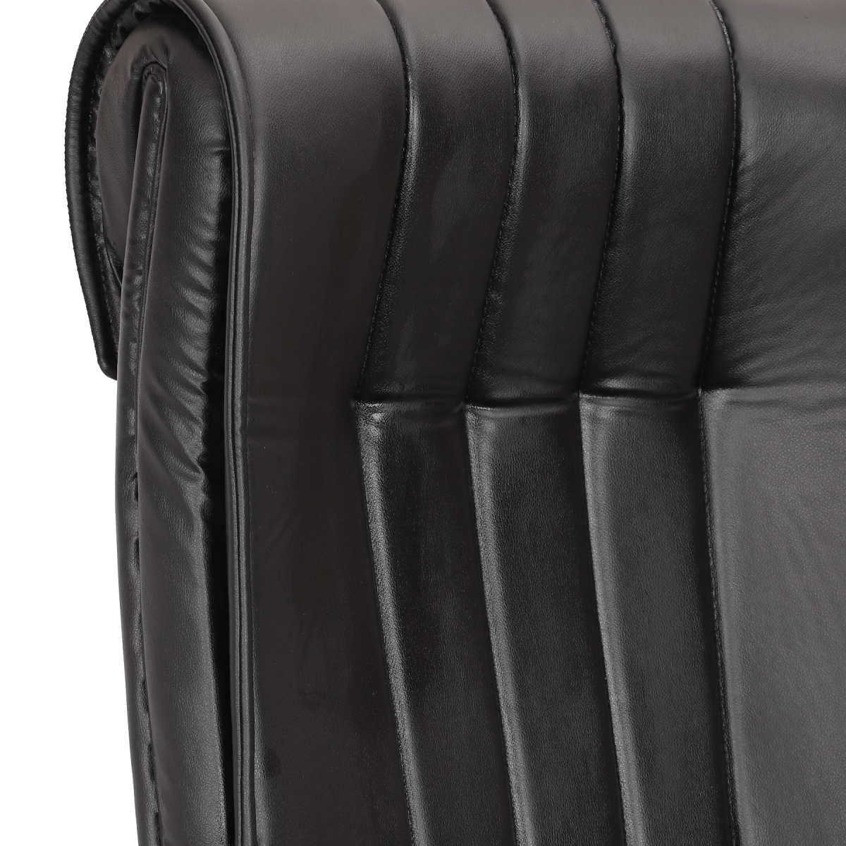 ML-1142-High Back Office Chair With Chrome Wheelbase In Black Color - Image 5