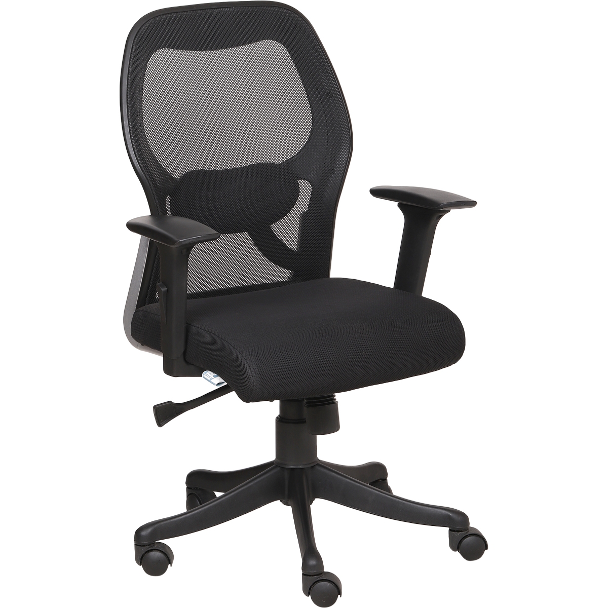 ML-1284-Mid Back Black Mesh Office chair - Image 2