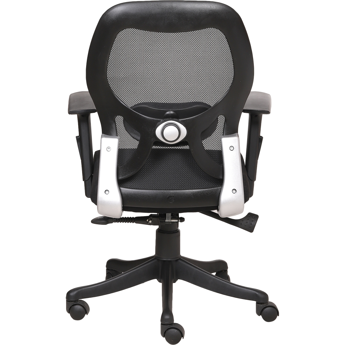 ML-1284-Mid Back Black Mesh Office chair - Image 4