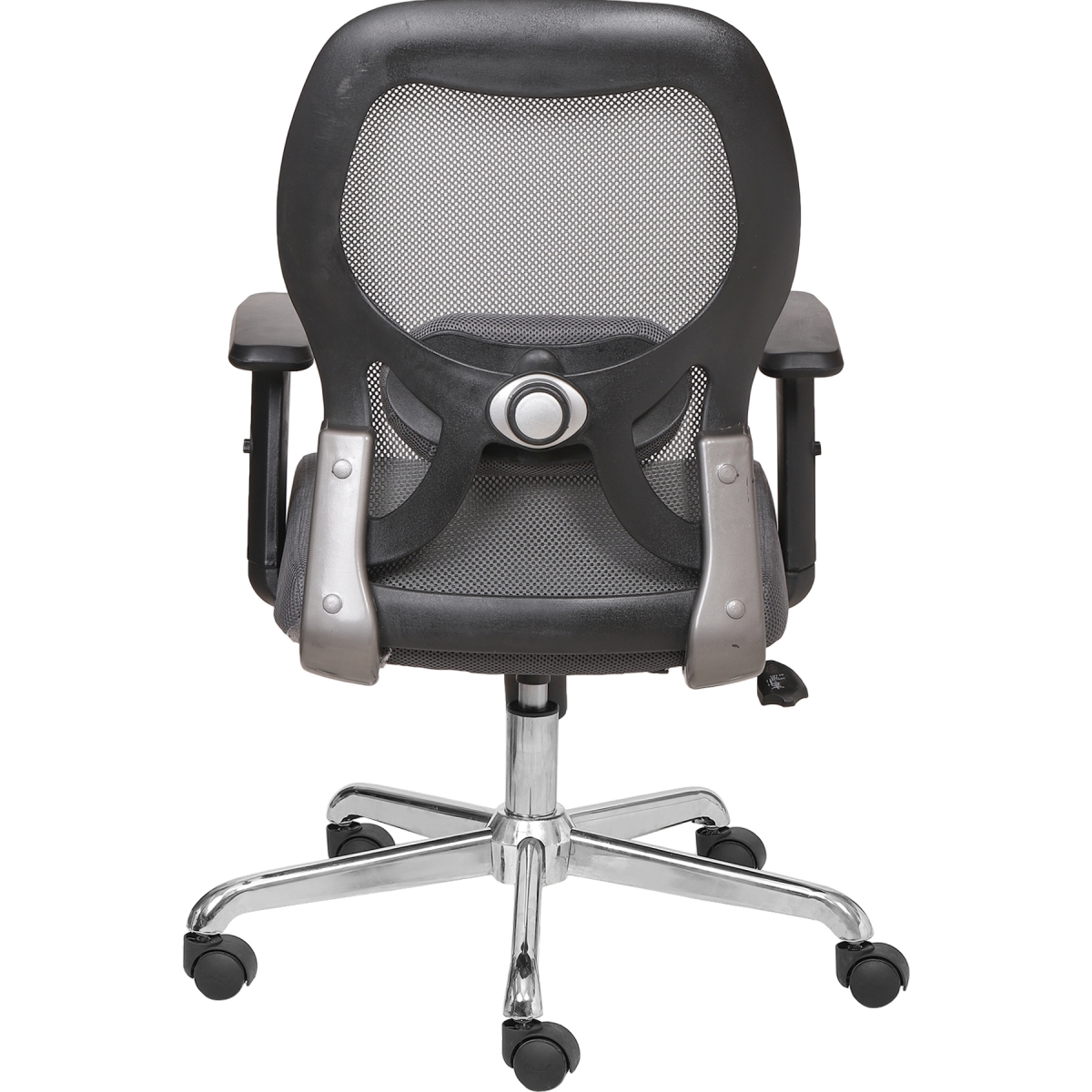 ML-1288-Adjustable Low Back Office Chairs In Black Leather - Image 3