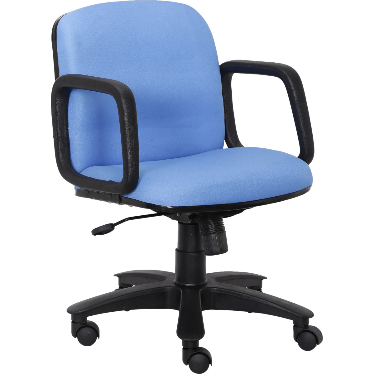 ML-1042 LOW BACK OFFICE CHAIR IN LIGHT BLUE COLOR - Image 5