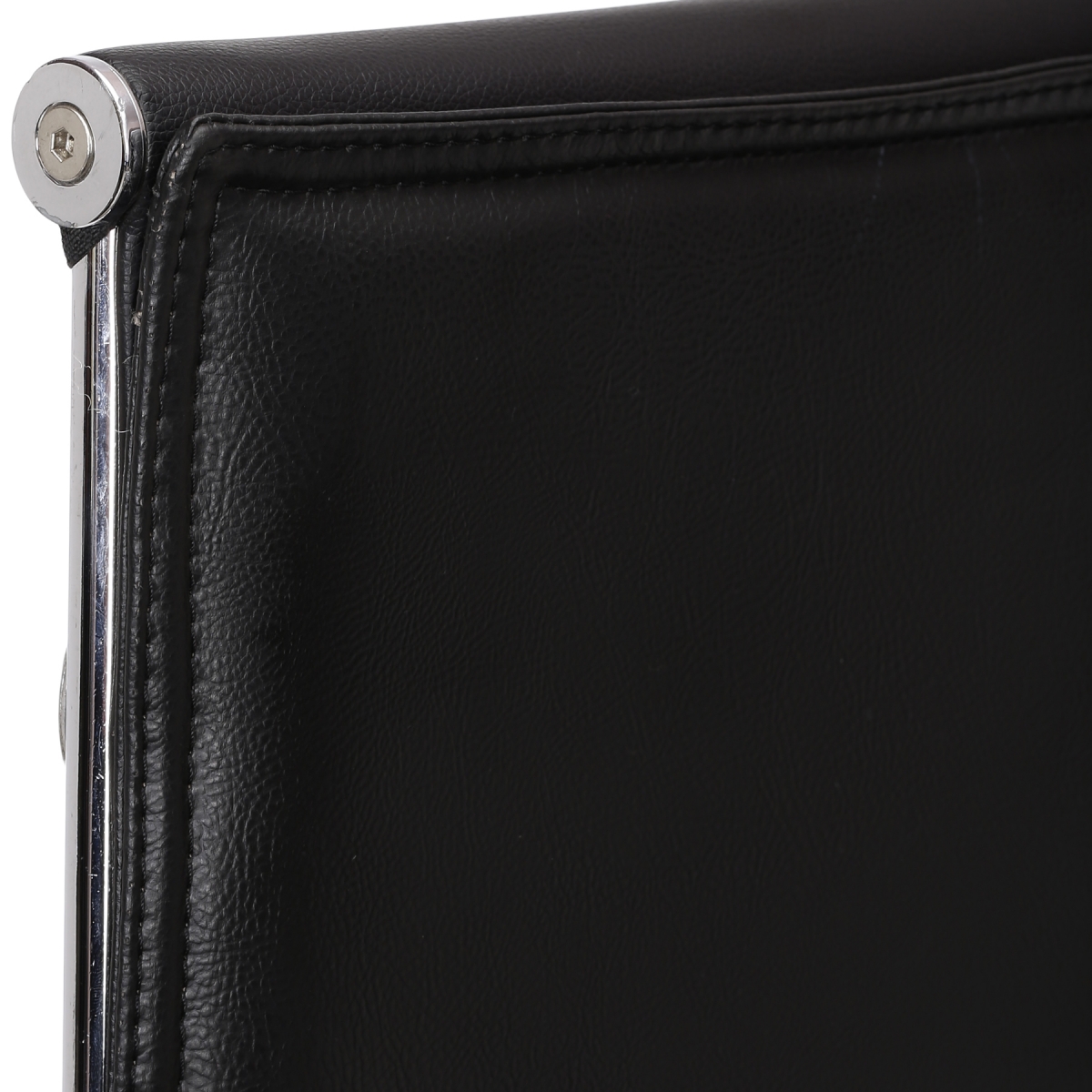 ML-1056 LEATHERETTE EXECUTIVE SLEEK DOUBLE CUSHIONED CHAIR IN BLACK COLOR - Image 5