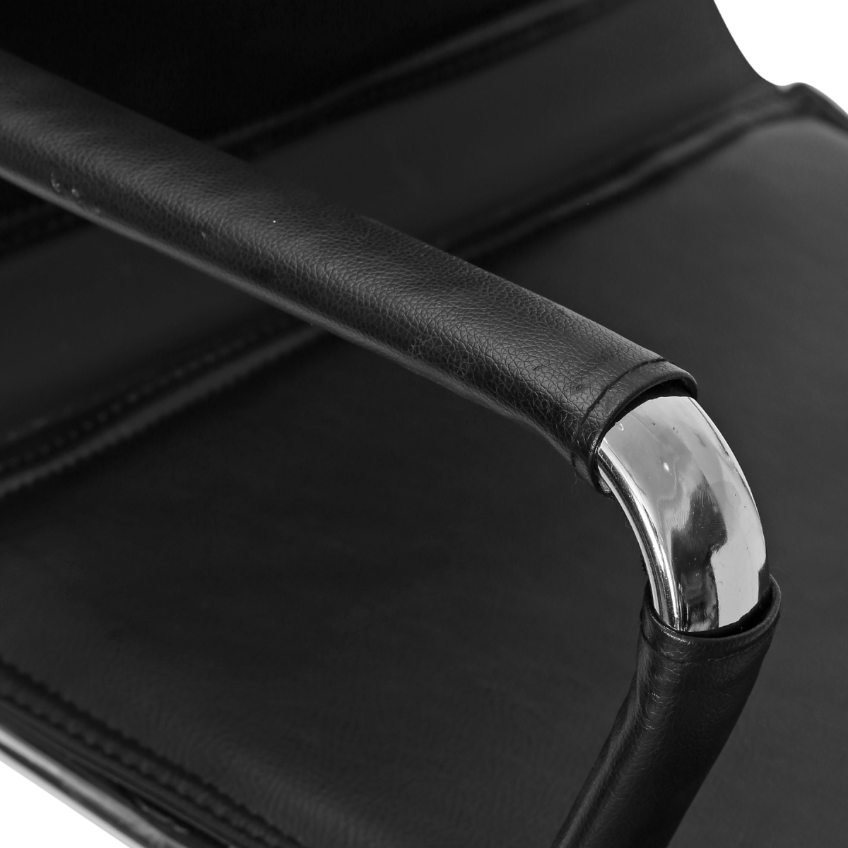 ML-1056 LEATHERETTE EXECUTIVE SLEEK DOUBLE CUSHIONED CHAIR IN BLACK COLOR - Image 6