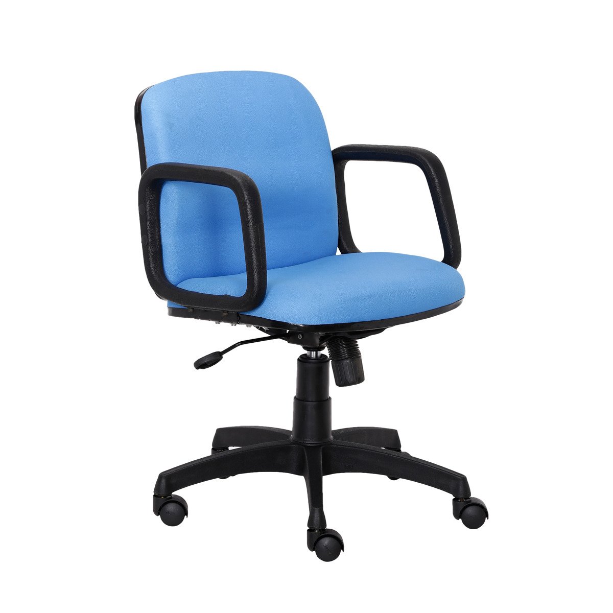 ML-1025-CREPE FABRIC EXECUTIVE CHAIR IN LIGHT BLUE COLOR - Image 2