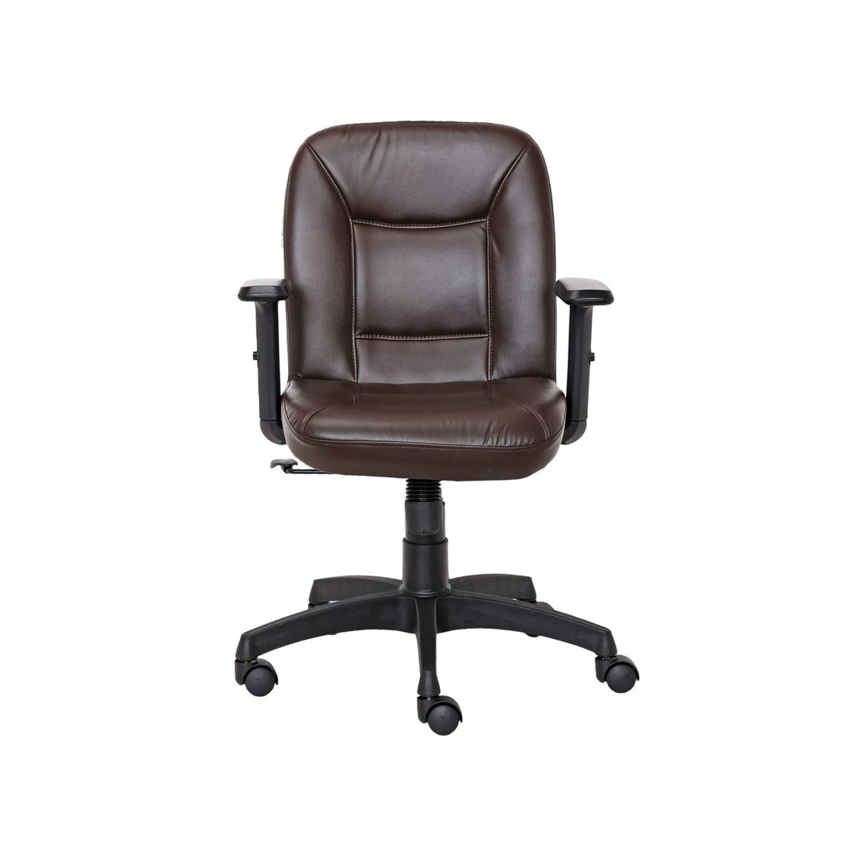 ML-1016-Mid Back Leatherette Office Chair In Brown Color - Image 3