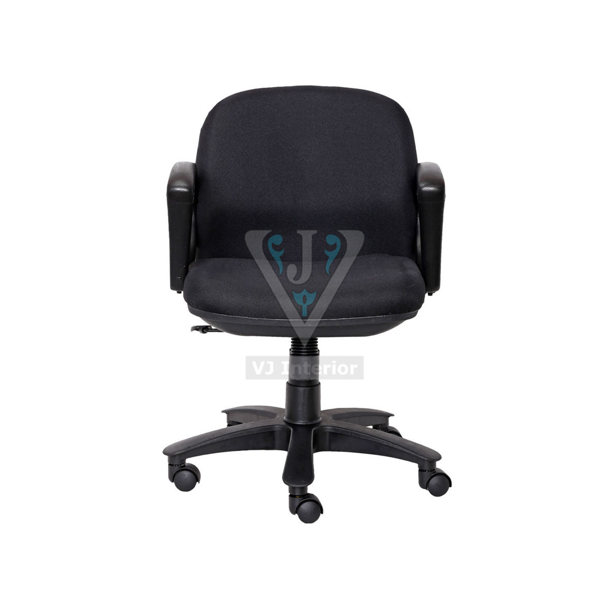 ML-1052 CREPE REVOLVING OFFICE CHAIR IN BLACK