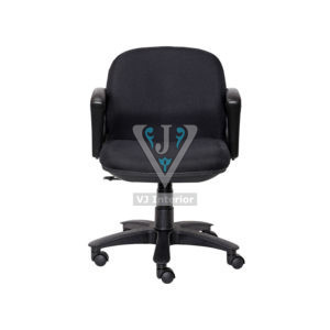 ML-1052 CREPE REVOLVING OFFICE CHAIR IN BLACK