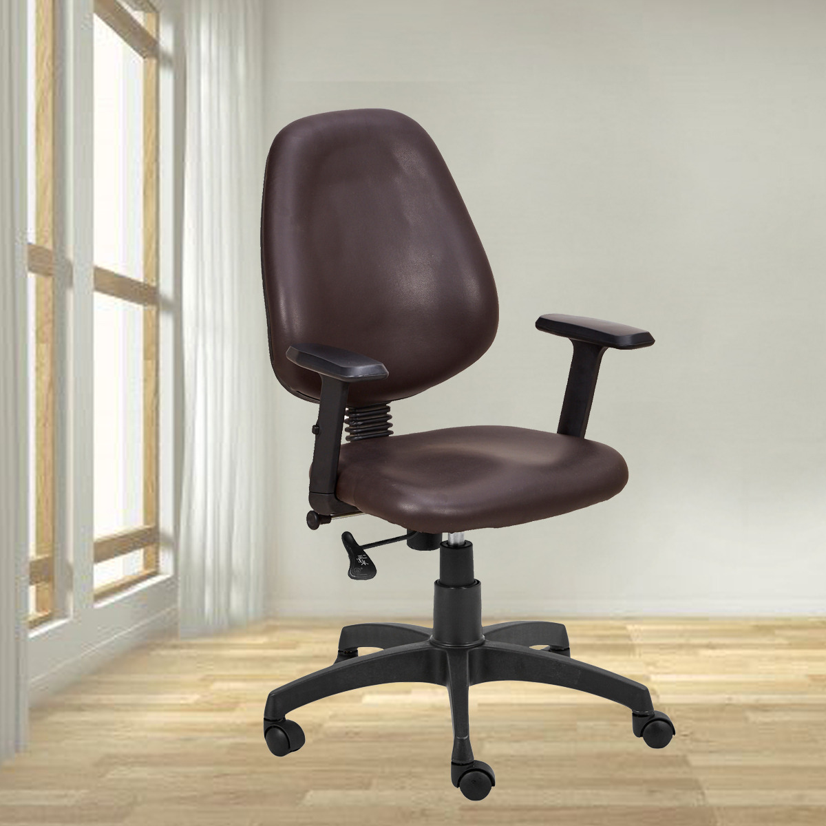 ML-1445-Brown Color Low Back Office Staff Chair