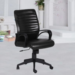 ML-1508-Black Leatherette High Back Revolving Executive Chair