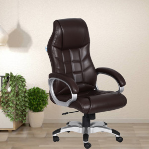 ML-1515-HB Revolving Leather Executive Chair In Brown Color
