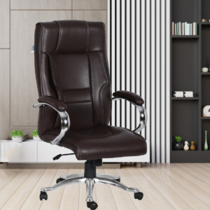 ML-1519-High Back Brown Leather Executive Office Chair