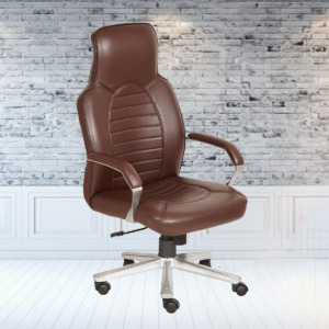 ML-1602-Brown High Back Neck Support Executive Office Chair