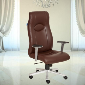 ML-1605-Brown Leatherette High Back Executive Chair