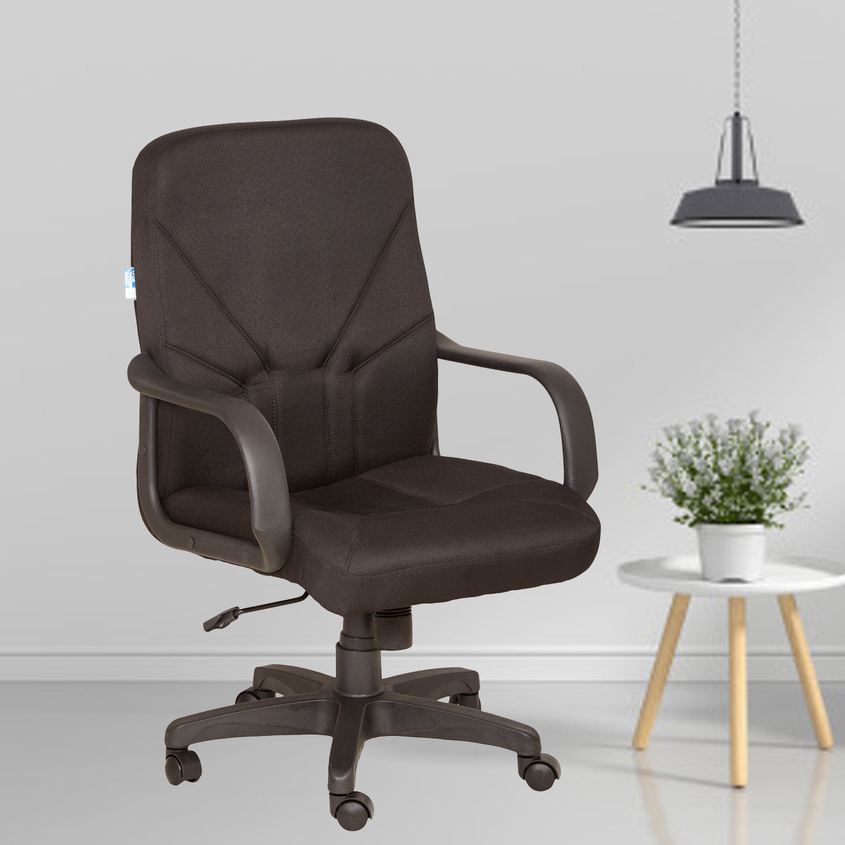 ML-1611-Mesh Brown Fabric Revolving Office Chair