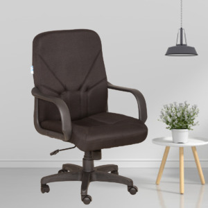 ML-1611-Mesh Brown Fabric Revolving Office Chair