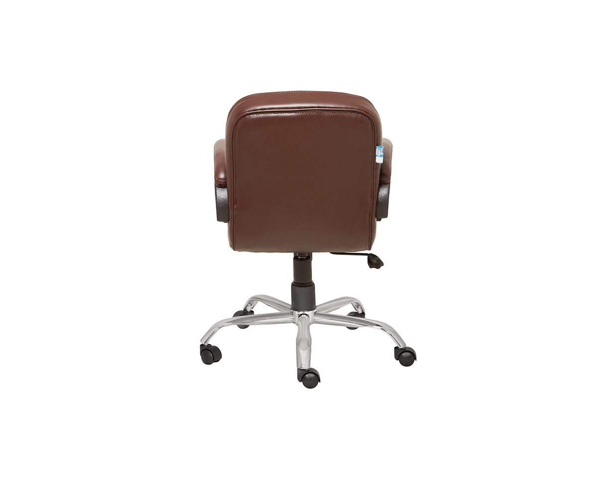 ML-1635-Low Back Stylish Dark Brown Leather Executive Office Chair - Image 4