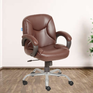 ML-1638-Adjustable Getone Mid Back Leather Office Chair