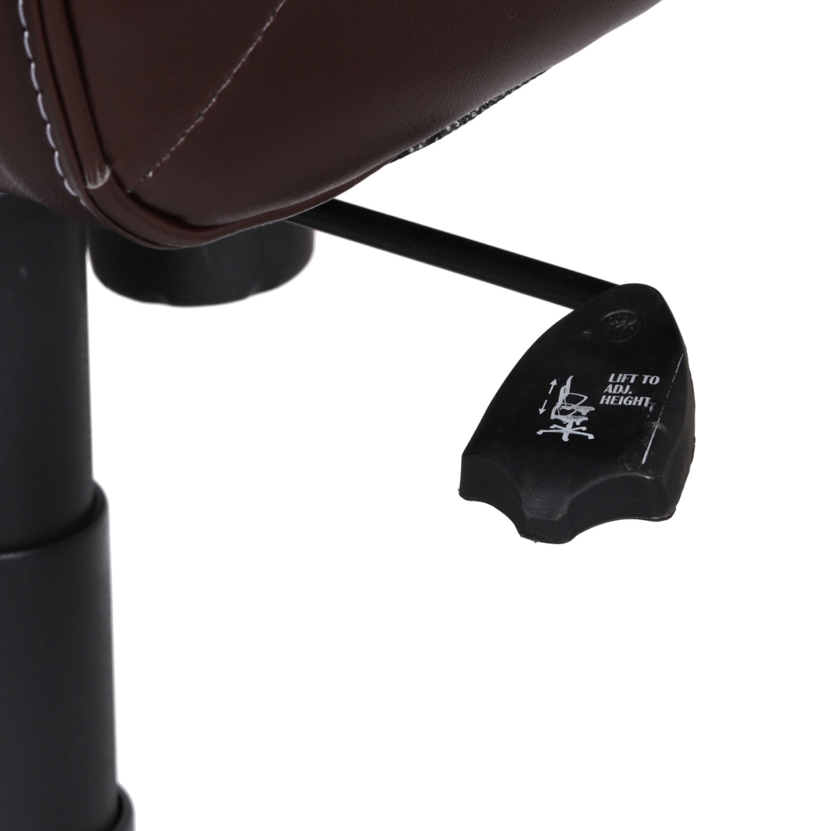 ML-1507-Dark Brown Low Back Leatherette Office Chair - Image 6