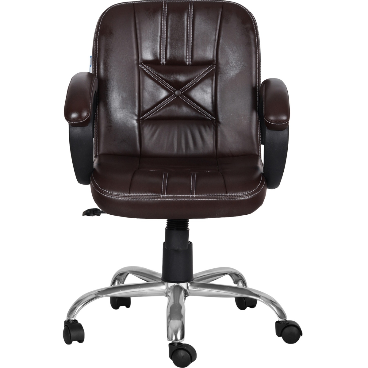 ML-1507-Dark Brown Low Back Leatherette Office Chair - Image 7