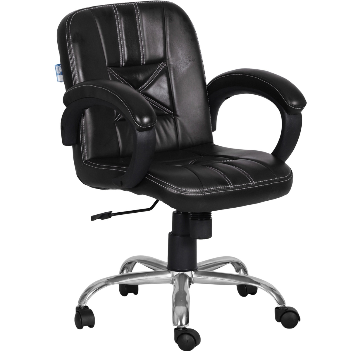 ML-1507-Dark Brown Low Back Leatherette Office Chair - Image 8