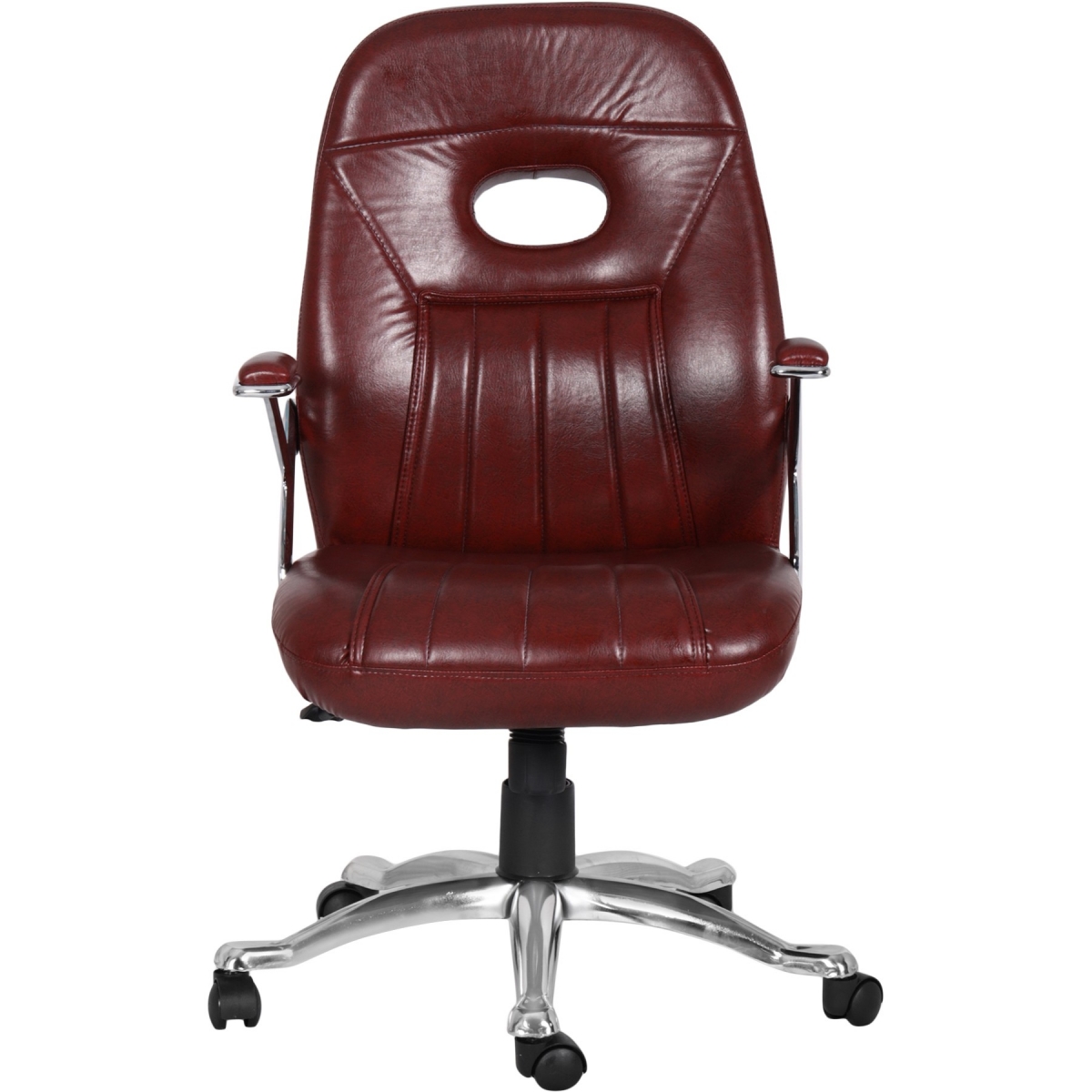 ML-1509 Shining Brown Leatherette Senior Executive Revolving Chair - Image 5