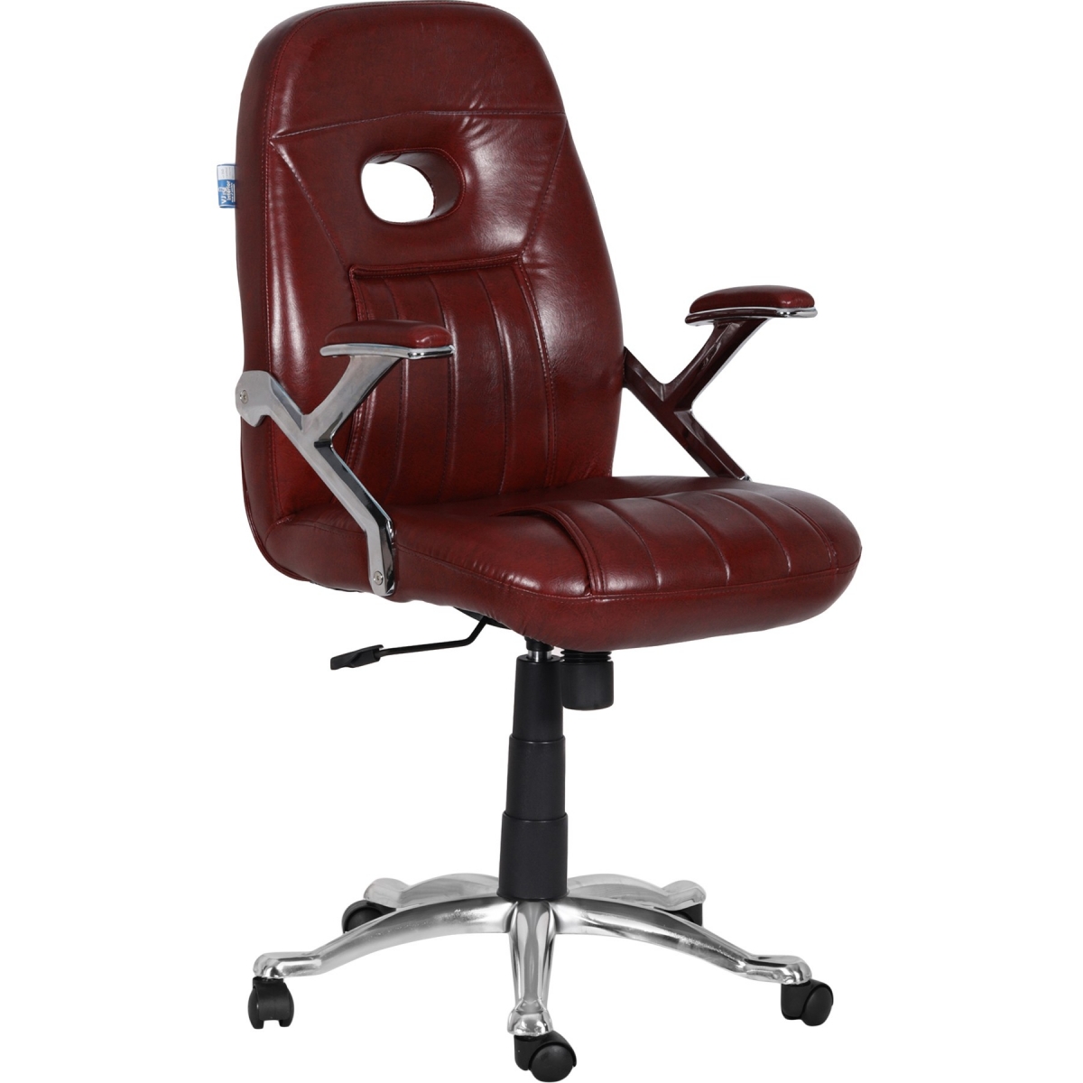 ML-1509 Shining Brown Leatherette Senior Executive Revolving Chair - Image 2