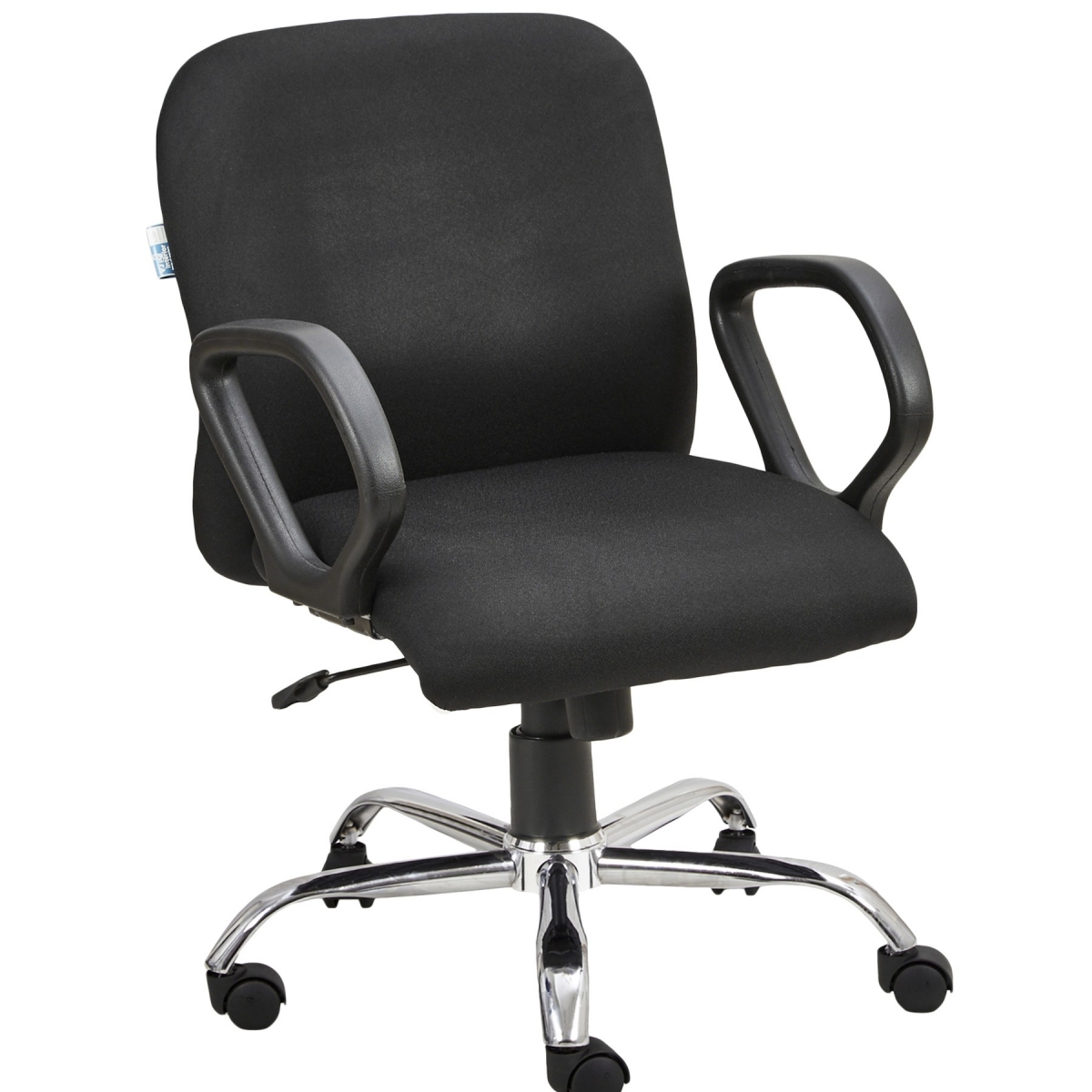 ML-1401-Black Fabric Padded Office Reception Visitor Chair - Image 2