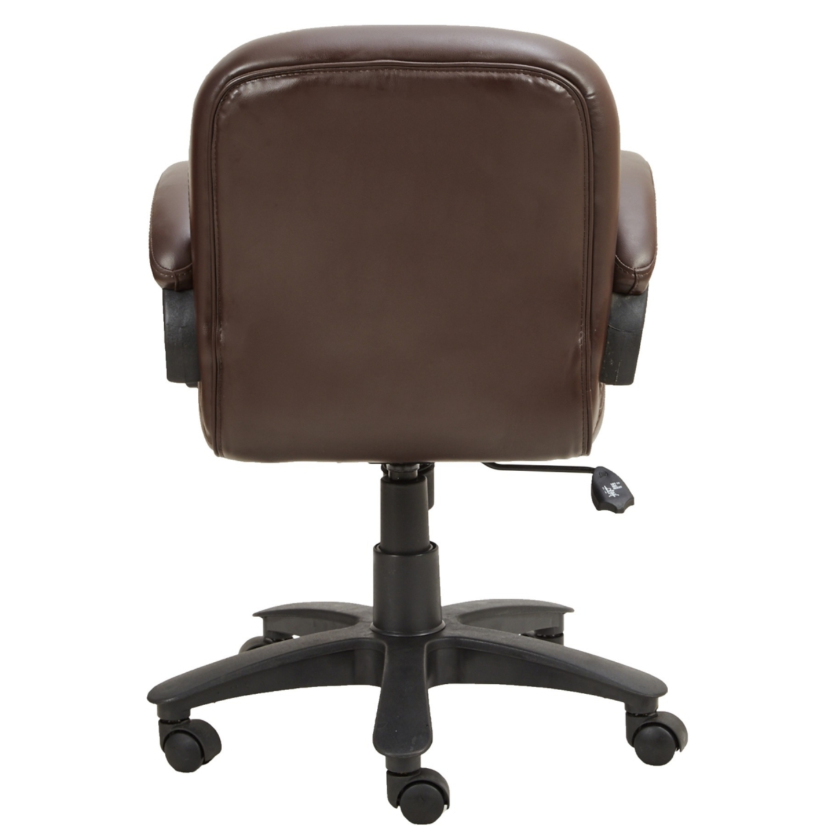 ML-1404-Low Back Leather Revolving Office Chair In Brown Color - Image 3