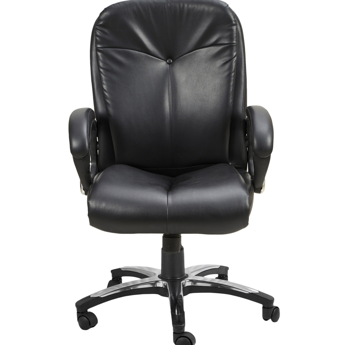 ML-1405-Black Leather Double Cushioned Mid Back Office Executive Chair - Image 2