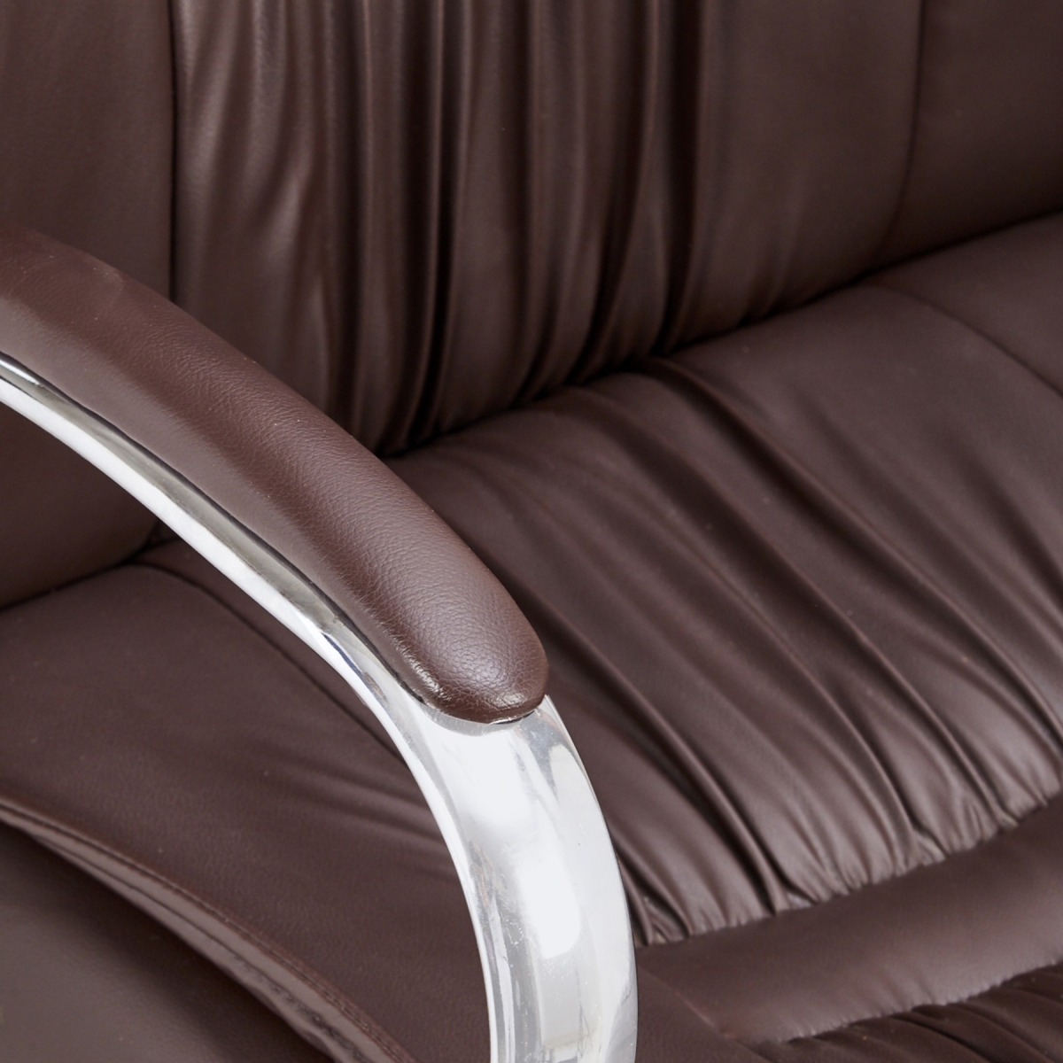 ML-1411-Dark Brown Mid Back Revolving Executive Chair - Image 6