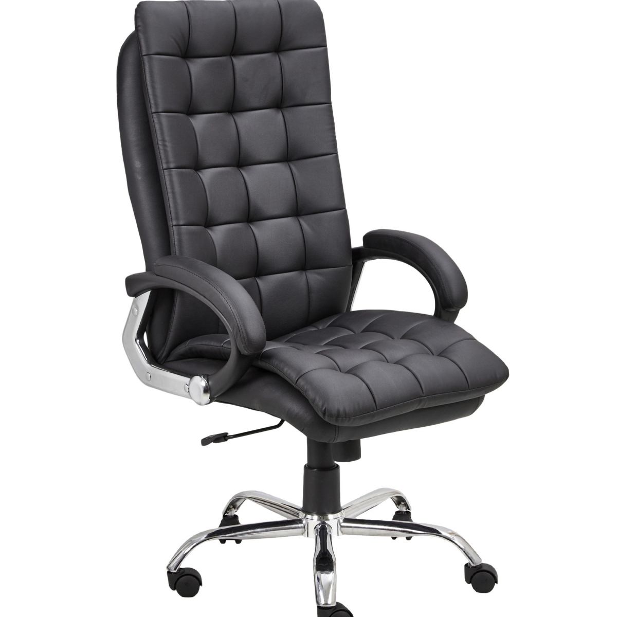 ML-1419-Extra Cushion High Back Black Leather Office Chair - Image 2