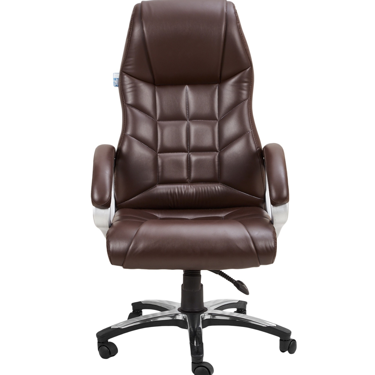 ML-1424-Dark Brown High Back Leather Revolving Office Chair - Image 2
