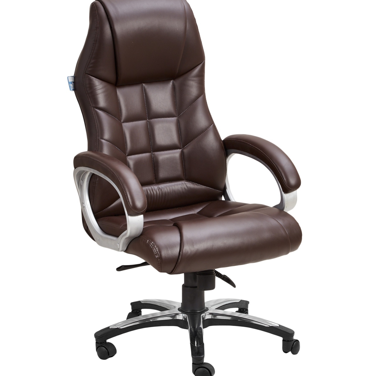 ML-1424-Dark Brown High Back Leather Revolving Office Chair - Image 3