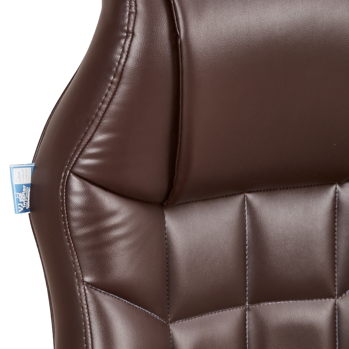 ML-1424-Dark Brown High Back Leather Revolving Office Chair - Image 5
