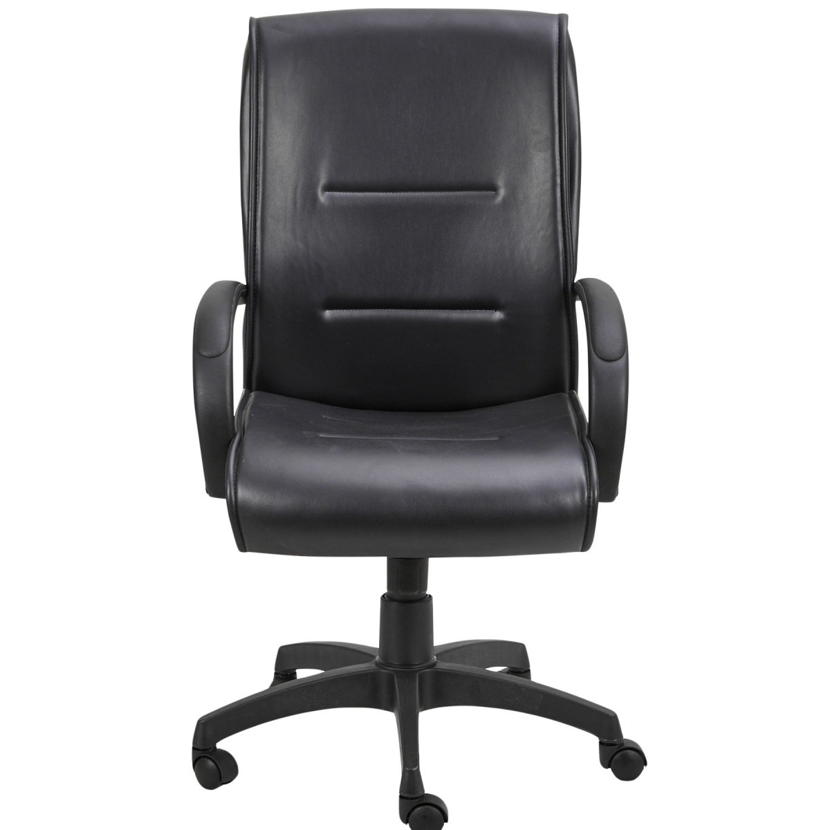ML-1429-High Back Revolving Office Chair In Black Leather - Image 2