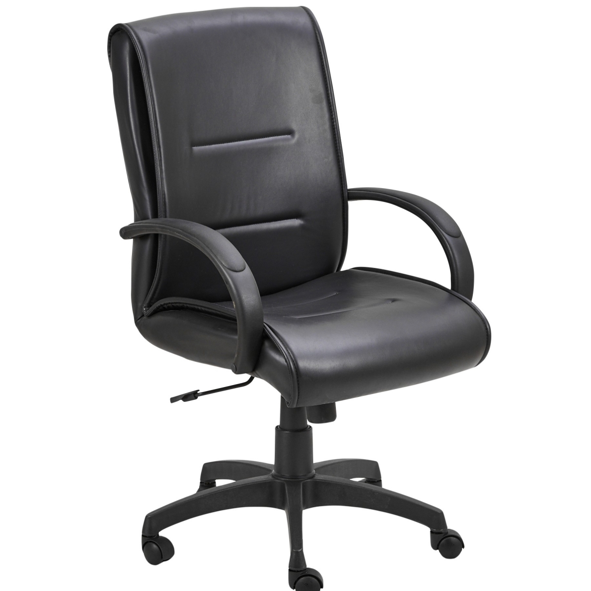 ML-1429-High Back Revolving Office Chair In Black Leather - Image 3