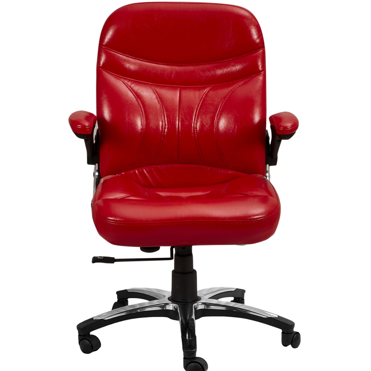 ML-1436-Executive Leather Low Back Chair In Cherry Color - Image 2