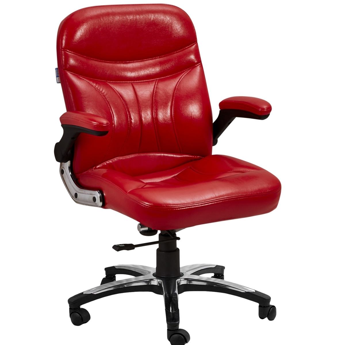 ML-1436-Executive Leather Low Back Chair In Cherry Color - Image 3
