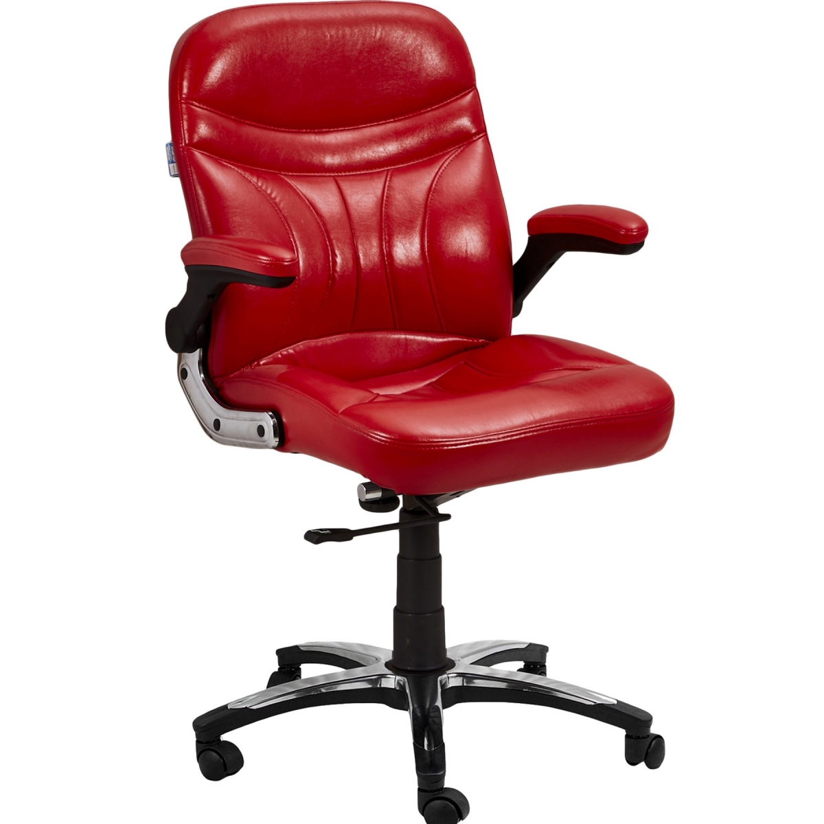 ML-1436-Executive Leather Low Back Chair In Cherry Color - Image 5