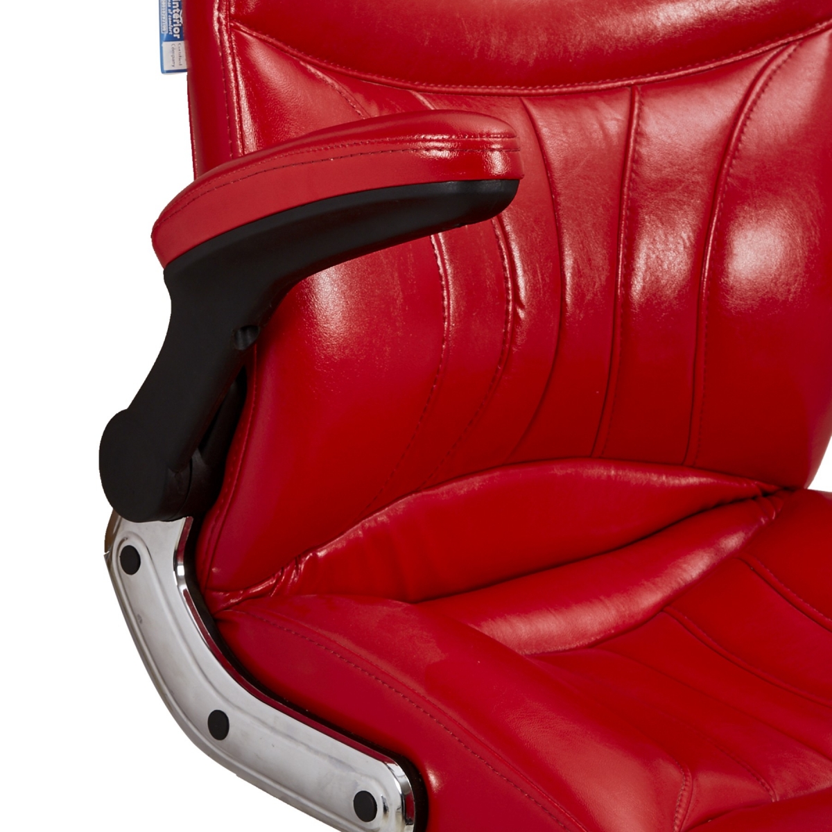 ML-1436-Executive Leather Low Back Chair In Cherry Color - Image 7