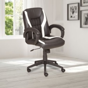 ML-1621-Mid Back Stylish Black Leather Executive Office Chair