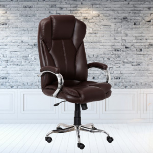 ML-1077 Pannegro Double Padding High Back Dark Brown Executive chair